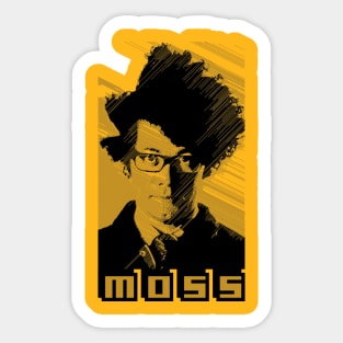 Moss IT Crowd Pixel Tribute Sticker